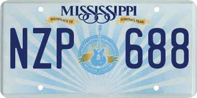 MS license plate NZP688
