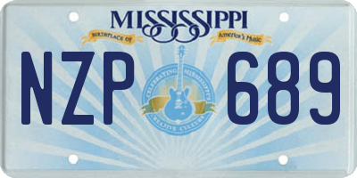 MS license plate NZP689