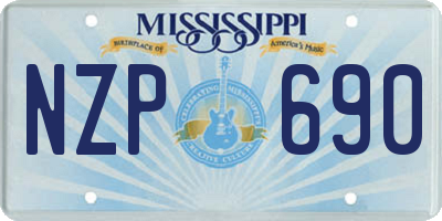 MS license plate NZP690