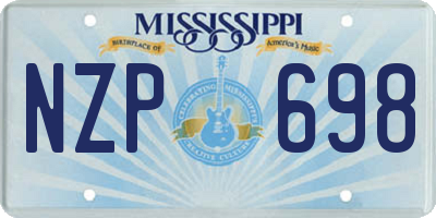 MS license plate NZP698