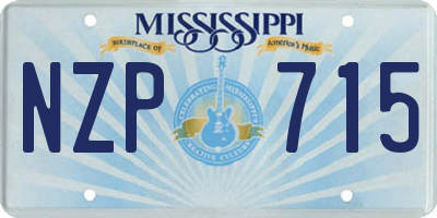 MS license plate NZP715