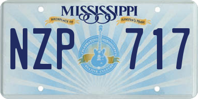 MS license plate NZP717