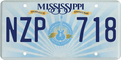 MS license plate NZP718