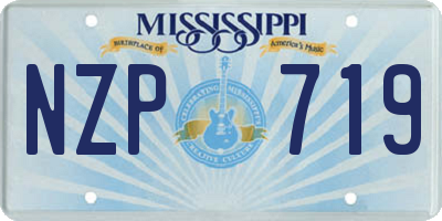 MS license plate NZP719