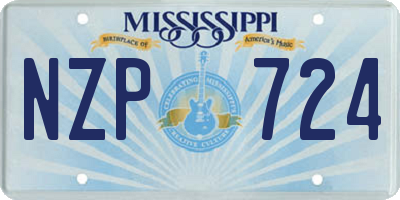 MS license plate NZP724