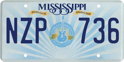 MS license plate NZP736