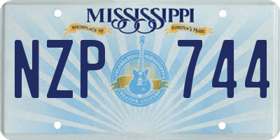 MS license plate NZP744