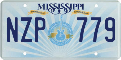 MS license plate NZP779