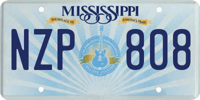 MS license plate NZP808