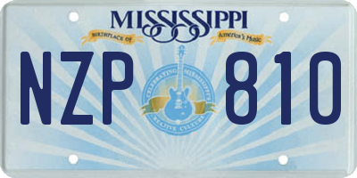 MS license plate NZP810