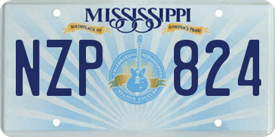 MS license plate NZP824