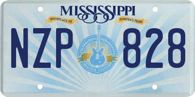 MS license plate NZP828
