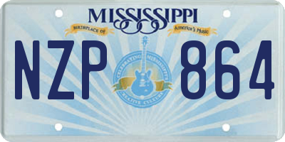 MS license plate NZP864