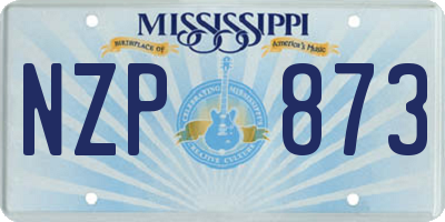 MS license plate NZP873