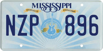 MS license plate NZP896