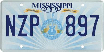 MS license plate NZP897