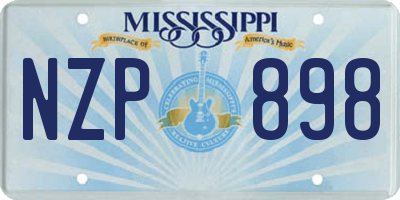 MS license plate NZP898