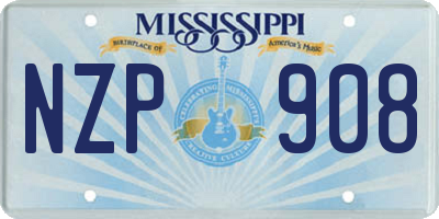MS license plate NZP908