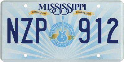 MS license plate NZP912