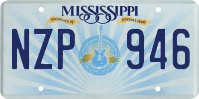 MS license plate NZP946