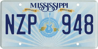 MS license plate NZP948