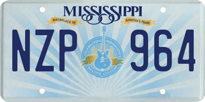 MS license plate NZP964