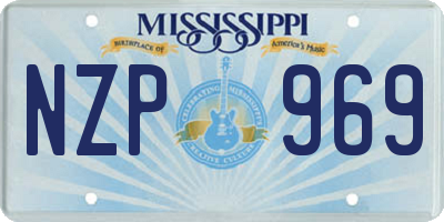 MS license plate NZP969