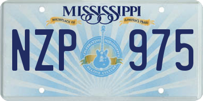 MS license plate NZP975