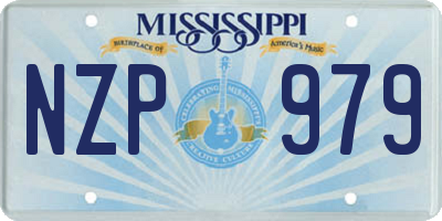MS license plate NZP979