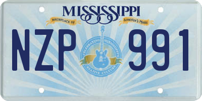 MS license plate NZP991