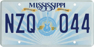 MS license plate NZQ044