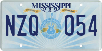 MS license plate NZQ054