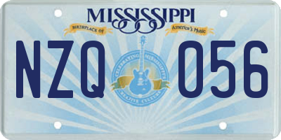 MS license plate NZQ056