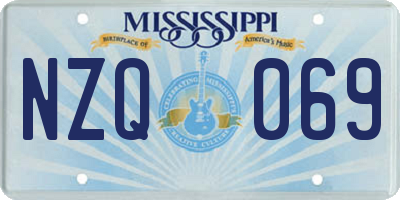 MS license plate NZQ069
