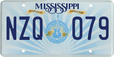 MS license plate NZQ079