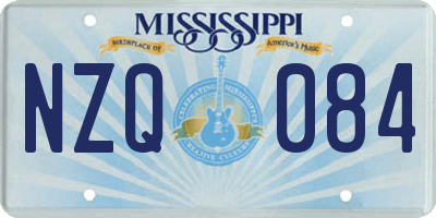 MS license plate NZQ084