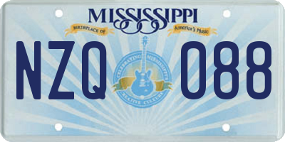 MS license plate NZQ088