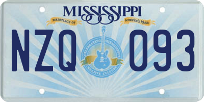 MS license plate NZQ093
