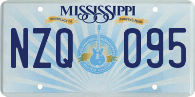 MS license plate NZQ095