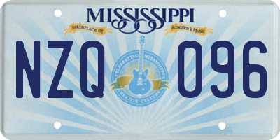 MS license plate NZQ096