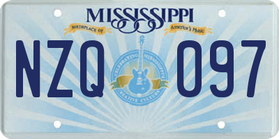 MS license plate NZQ097
