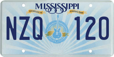 MS license plate NZQ120