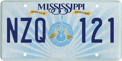 MS license plate NZQ121