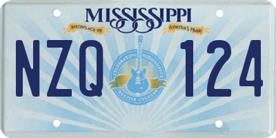 MS license plate NZQ124