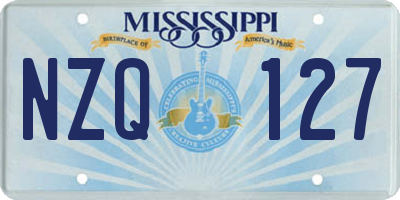 MS license plate NZQ127