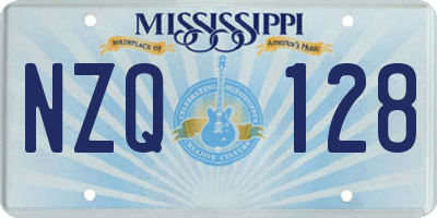 MS license plate NZQ128