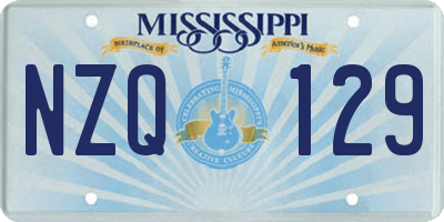 MS license plate NZQ129