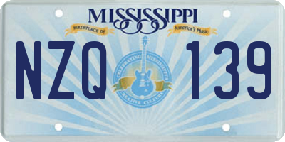 MS license plate NZQ139