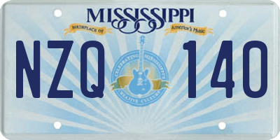 MS license plate NZQ140