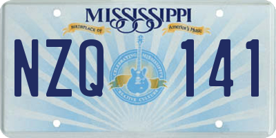 MS license plate NZQ141